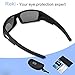 Reki Polarized Sports Sunglasses for Men Women Cycling Running Driving Fishing (Black With Blue Lens)