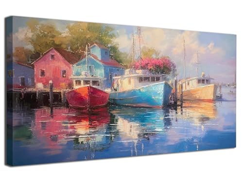Arjun Forest Wall Art Canvas Landscape Lake Scenery Painting Framed 40"x20"