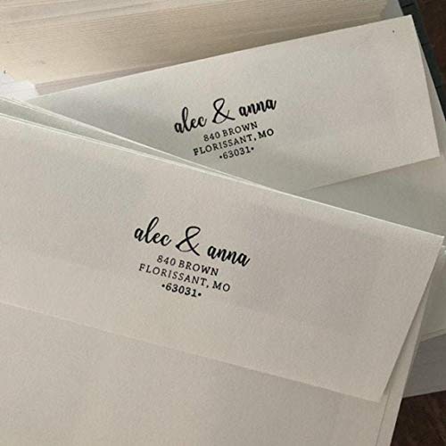 Custom Return Address Stamp, Personalized Script Self-Inking Address Stamp #TOP5