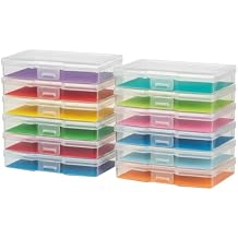 novelinks Transparent 4" x 6" Photo Storage Boxes - Photo Organizer Cases Photo Keeper Picture Storage Containers Box for Photos - 12 PACK Clear