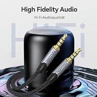 VENTION 3,5mm TRRS Klinkenkabel 2m, 4-polig Stereo Audio Kabel, Male zu Male (3,5mm auf 3,5mm) mit Nylon-Geflecht - Kompatibel mit Mikrofon, Headset, Kopfhörer, PC, Laptop, Smartphone – Ansicht 7