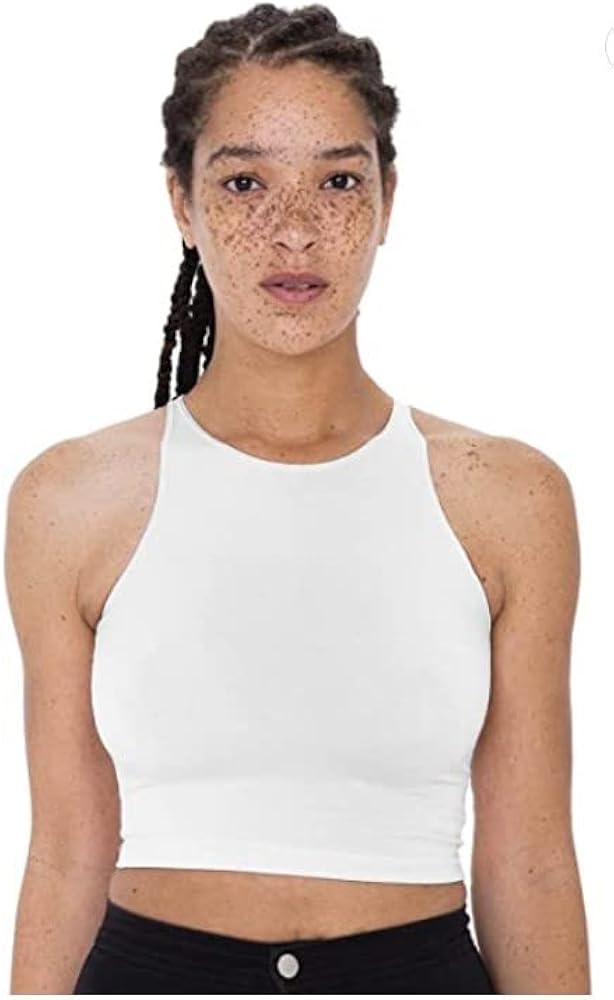 American apparel cotton spandex sleeveless crop top Clearance