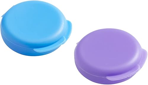 EZY DOSE Redondo diario, portátil para llevar, pastillero, organizador y recipientes de vitaminas, tapas de cierre a presión, perfectas para viajes,