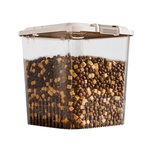 Pet Food Storage Containers,Sealed Dry Snack Organizer - Clear Pet Food Bucket for Rodents Livestock Bird Bunny Cat Dog Pantry Outdoor Camping Travel