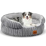 DEIME Cuccia Cane Interno, Cuccia Cane Taglia Grande Antiscivolo e Lavabile, Ortopedica Cuscino per Cani Quattro Lati Rialzati, Comodo Rotondo letto, Cani e Gatti di Piccola e Media Taglia, 69x69x25cm