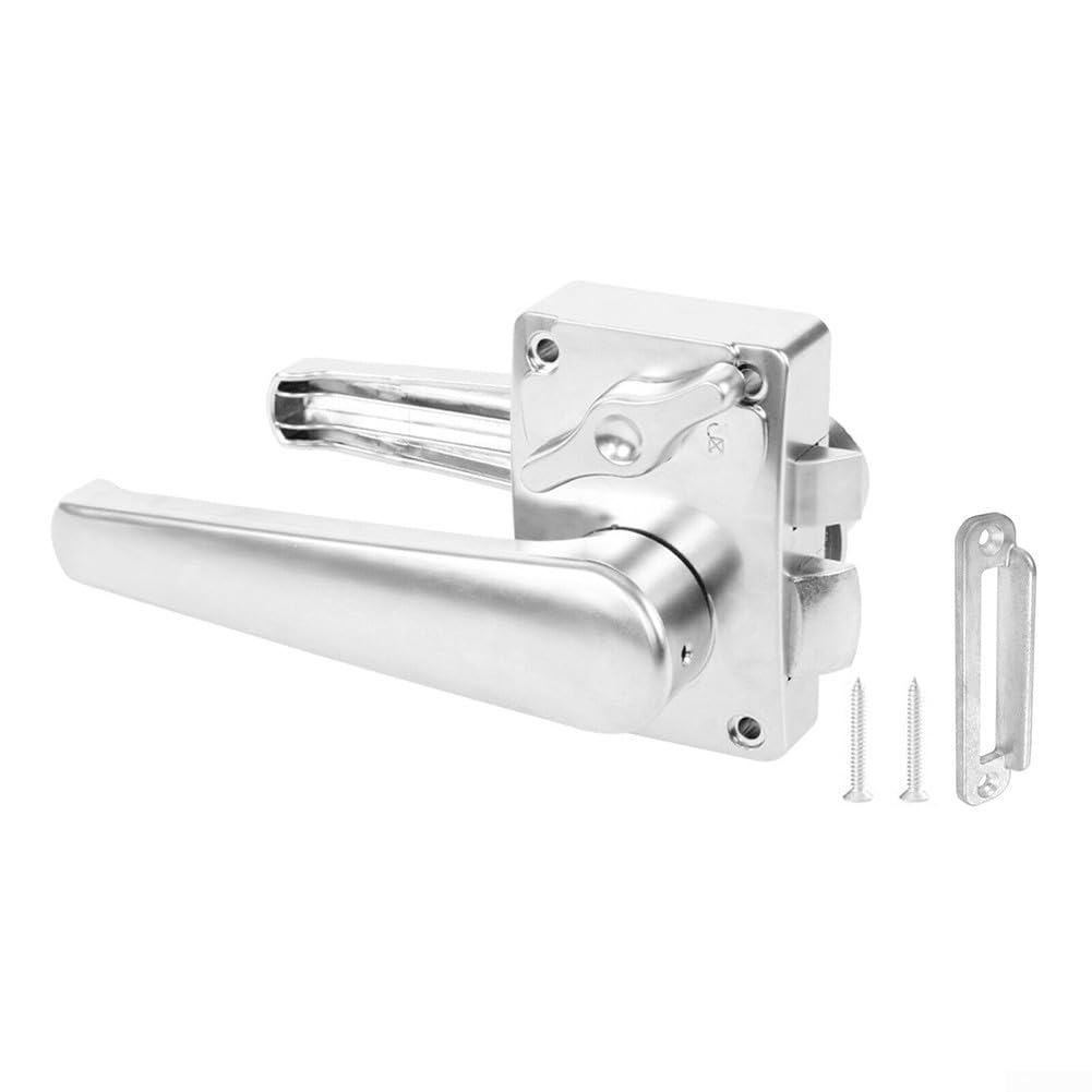 Poignée de verrouillage de porte de toilette argent pour camping-car