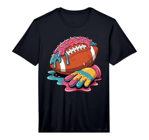 Football Drip WR Lineman QB RB DB Ice Cream Football Shirt Performance T-Shirt