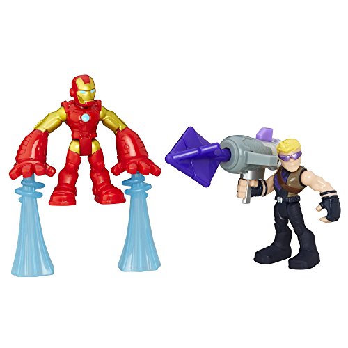 Playskool Heroes Marvel Super Hero Adventures Iron Man y Marvel Hawkeye