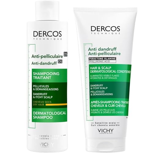 Shampooing Antipelliculaire Cheveux Secs Vichy Dercos Duo Soin Cuir Chevelu Irrité Apaisant