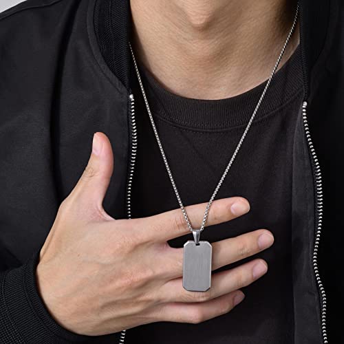 Stainless Steel Military Army Dog Tags Brother Bff Men Necklaces With 24" Chain Gift For Dad Husband Son,We Will Fight Them Together #TOP2