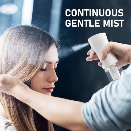 ELEMSY Spray Bottle For Hair (2 Pack 6.8 OZ) Continuous Mister Empty Spray Bottles, Ultra Fine Mist Water Sprayer for Hairstyling, Cleaning, Plants, Pets, Barbers, Salons, Essential Oil Scents3