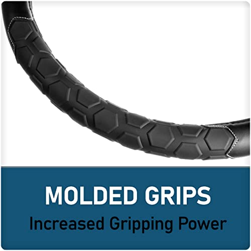 Truck Tuff Heavy-Duty Steering Wheel Cover, Durable Cover for Truck Steering Wheels â Black - Image 4