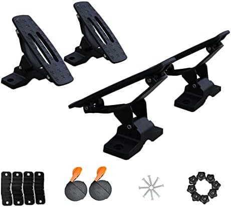 Onefeng Sports 135LB Kayak Saddle, Aluminum Rustless Kayak Roof Rack with 1.5" Width Tie Down Straps for Carrier Canoe Boat Paddle Board Surfboard, to Mount on Car SUV Truck Crossbar