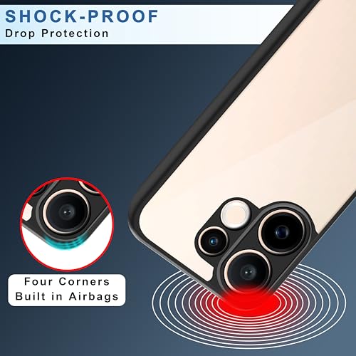 Image of CEDO Backcover for Vivo V60 (5G) / Vivo T4 Pro (5G) | Camera Protection Bump Shockproof Edge | Ultra Hybrid Transparent Acrylic Clear TPU+PC Hard Backcase Cover (Black)