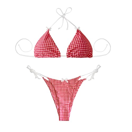 Tie-Side V-Cut Cheeky Thong - Thong di ispirazione brasiliana a vita alta per un delicato controllo della pancia – Taglio alto gamba allungata, elastico in vita si adatta comodamente senza tagliare.