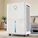 AILINKE Dehumidifier for Basement Dehumidifiers for Home 1500 sq ft, 25 Pints Dehumidifier for Bathroom with Drain Hose, Auto Humidity Control, Child Lock, Washable Filter, Timer, Continuous Draining