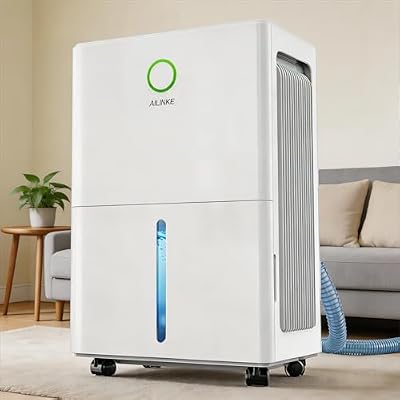 AILINKE Dehumidifier for Basement Dehumidifiers for Home 1500 sq ft, 25 Pints Dehumidifier for Bathroom with Drain Hose, Auto Humidity Control, Child Lock, Washable Filter, Timer, Continuous Draining