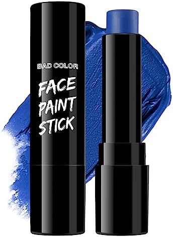 BADCOLOR Blue Face Body Paint Stick Eye Black, Royal Blue Face Painting for Softball Football Baseball Lacrosse, Professional Facepaint Makeup for Halloween Special Effects Cosplay Costume Parties