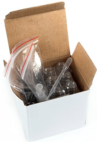 Vivaplex 6, Clear, 10 ml Glass Roll-on Bottles with Stainless Steel Roller Balls - .5 ml Dropper included4