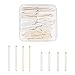 SUPERFINDINGS 64pcs 4 Styles Brass Pendants Rectangle Long Vertical 4-Sided Stamping Blank Bar Pendant Ready to Stamp Pendant with 1mm Hole for Jewelry Making