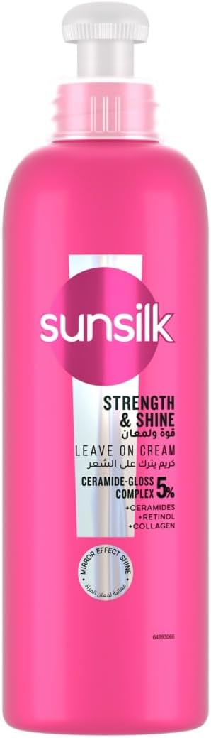 SUNSILK Leave on cream, Strength & Shine, for hair 10x stronger and 2x smoother SUNSILK Leave on cream, Strength & Shine, for hair 10x stronger and 2x smoother