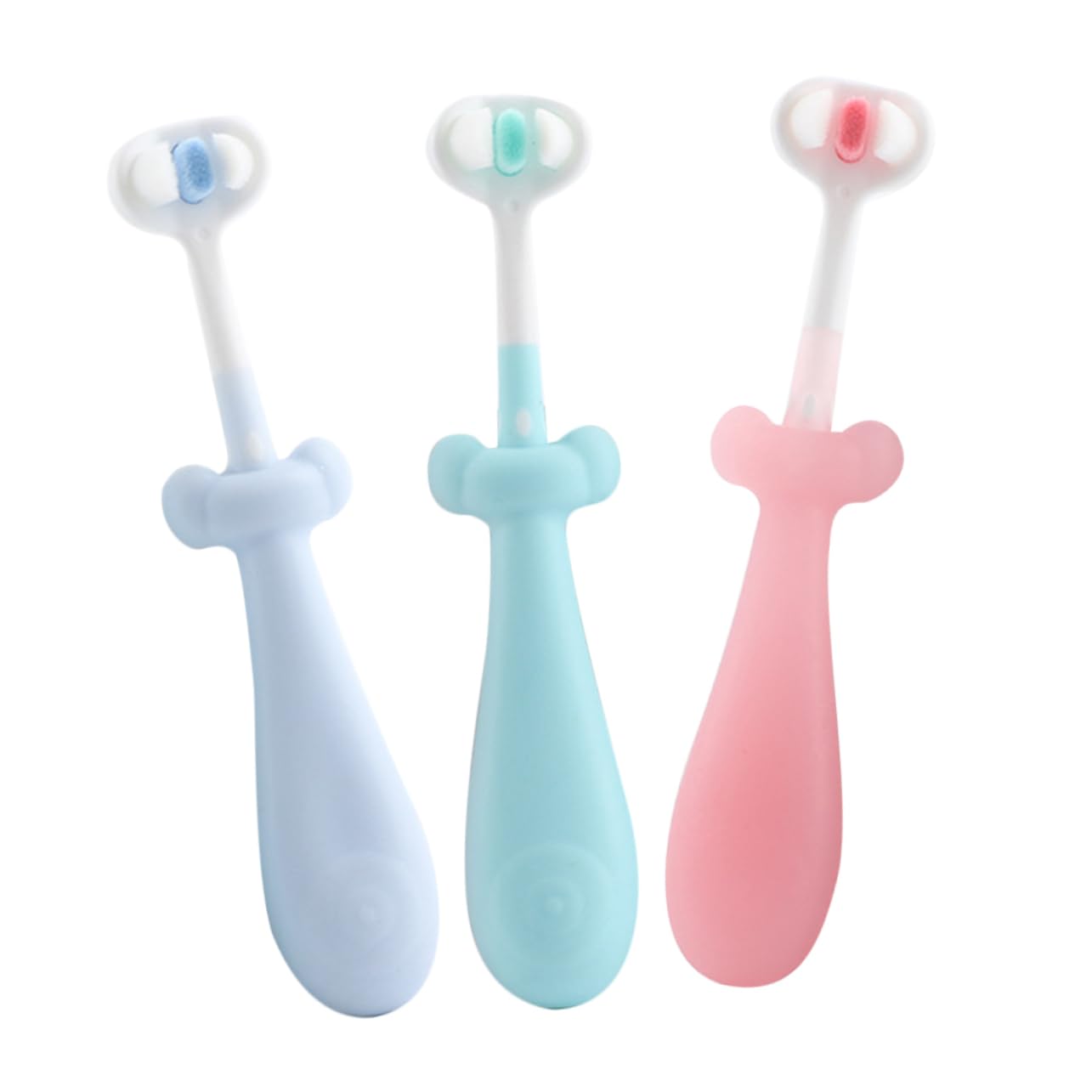 BESTYASH 3 Set Spazzolino Per Setole Morbide E Antiscivolo Spazzolino Per Denti Piccoli Con Design Carino Per Igiene Orale Dei 3 Pezzi*3