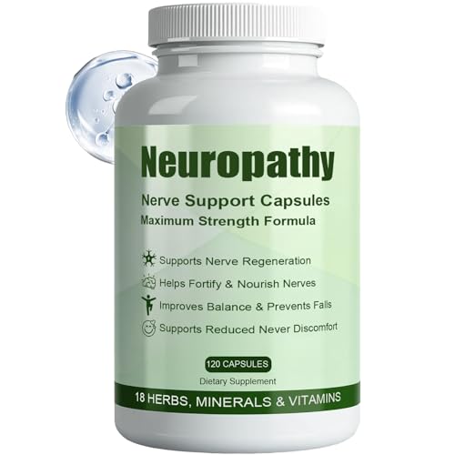 Neuropathy Pills - Neuro-Support with Alpha Lipoic Acid 600 mg for Nerve Health Carefully Selected Herbal Components Vitamins and Nutritional Elements 120 Count (1)