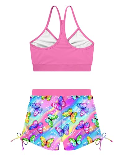 Vieille Girls Swimsuit 2 Piece Bikini Bathing Suit Quick Dry Swimwear Size 7-12 Years2