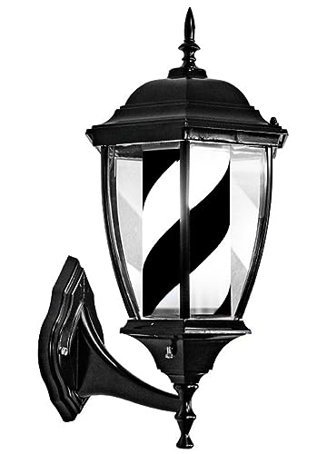 Luces Intermitentes Poste De Barbero Retro Poste De Barbería Luz Led Rayas luminosas y giratorias, Lámpara de pared impermeable para exteriores D