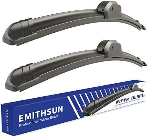 EMITHSUN OEM QUALITY 22" + 14" Premium All-Seasons Durable Stable And Quiet Windshield Wiper Blades(Set of 2)