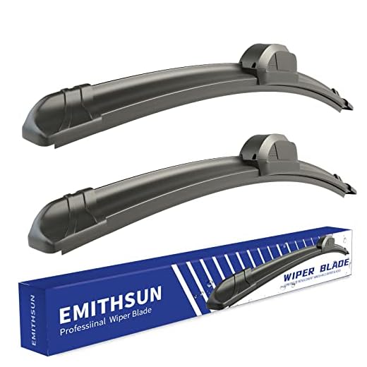 EMITHSUN OEM QUALITY 24" + 20" Premium All-Seasons Stable And Quiet Windshield Wiper Blades(Set of 2)