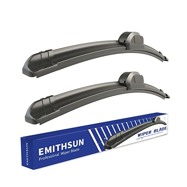 26″ + 18″ Premium All-Season Beam Wiper Blades – U/J Hook Windshield Wiper Set