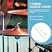 WHAMVOX Professional Drum Cymbal Extension Chain Silver Metal Sizzler Accessory for Crash Cymbals with Sound Adjustment Compatible with Drum Sets