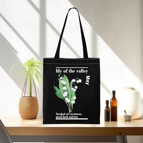 Bolso tipo tote PWHAOO May Lily, símbolo de la alegría y la buena suerte, regalo para amantes del lirio miniatura 4