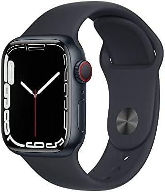 Apple Watch Series 7 (GPS + Cellular, 45mm) Smart watch - Green Aluminium Case with Clover Sport Band - Regular. Fitness Tracker, Blood Oxygen & ECG Apps, Always-On Retina Display, Water Resistant