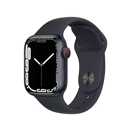 Apple Watch Series 7 GPS + Cellular • 41 mm aluminiumboett midnatt • Sportband midnatt – standard