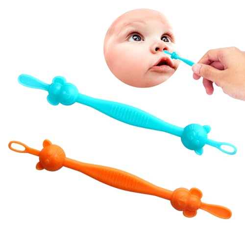 Qunlions Life Safe Baby Nasal Booger and Ear Cleaner - Dual-Ended Cute Animal Style BPA PVC Red Baby