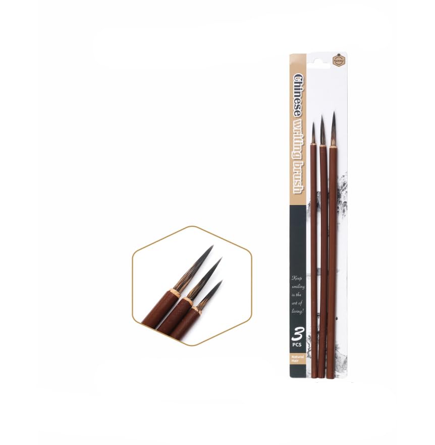 HS Professional Chinese Calligraphy/Drawing Brush Set of 3-image-4
