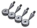 M6 Speakers Spikes and Pads for Speakers, HiFi Stands, Cabinets, Soundbars (Grey Aluminium with Chamfered Pads)