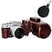 Produktbild First2savvv XJPT-XT10-10UV dunkelbraun Ganzkörper-präzise Passform PU-Leder Kameratasche Fall Tasche Cover für Fuji Fujifilm X-T10 XT10 X-T20 XT20 16-50mm 18-55mm Lens mit UV-Objektiv-Tasche