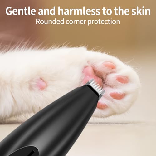 ahansi Dog Clippers for Grooming, Low Noise Cordless Dog Paw Trimmer, Rechargeable Small Pet Hair Trimmer for Grooming (Black) - Image 3