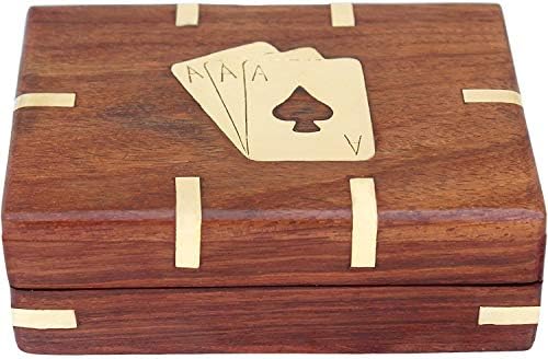 Unique Birthday Gift For Card Players Handcrafted Wooden Playing Card Holder With Premium Ace Cards - Gift Box Set Playing Card Storage Box - View #8