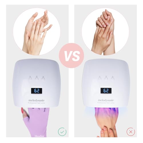 Image of MelodySusie Premium Fingerless Protection UV Gloves for Gel Manicures