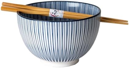Ramen Udon Noodle Rice Bowls With Chopsticks 20 fl oz 6 inch Diameter Japanese Design Bowl Sets Color Box Packaging (Ryu Dragon) image 5