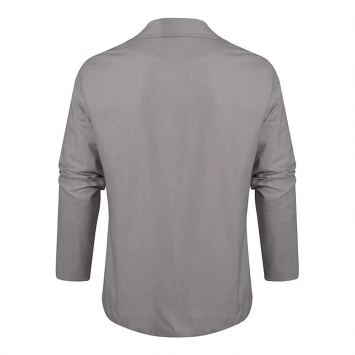 Giacca Uomo Primavera/Estate In Cotone E Lino - Blazer Casual A Tre Bottoni, Taglio Ampio, Khaki - Foto 6