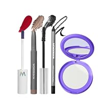 Wonderskin Goth Glam Kit - Eyeliner, Eyeshadow Stick, Mascrara, Lip Stain, Filter Powder - Halloween Makeup