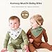Konssy Muslin Baby Bibs 10 Pack Baby Bandana Drool Bibs 100% Cotton for Unisex Boys and Girls, Soft Absorbent Set for Teething and Drooling
