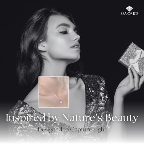 SEA OF ICE Pear Shape Teardrop Natural Gemstones Pendant Necklace -Red Garnet 9x7mm Pear Shape with Sterling Silver necklace 18 Inch - Necklaces for Everyday Wear4