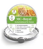MC-Royal® Zeckenhalsband für Katzen - Natürliches Zeckenmittel - Effektiver Zeckenschutz für bis zu 8 Monaten
