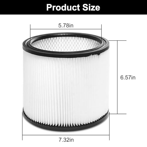 Replacement Filter for Shop Vac 90304 90350 90333 903-04-00 9030400 Vacuum Cleaner 5 Gallon and Large Wet & Dry Filter